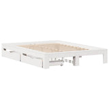 Bed Frame without Mattress White 140x200 cm Solid Wood Pine 3309000