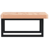 Basin Shelf Wall Mounted Steel and Solid Wood Beech 3302421