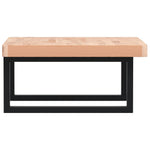 Basin Shelf Wall Mounted Steel and Solid Wood Beech 3302421