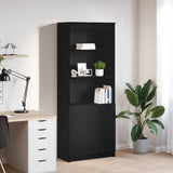 Highboard Black Oak 70x35x180 cm Engineered Wood 3328472