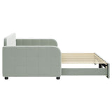 Daybed with Trundle without Mattress Light Grey 90x190 cm 3197019