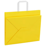 Paper Bags 250 pcs with Handles Yellow 32x22x24 cm 4102015