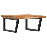 Basin Shelf Wall Mounted Steel and Solid Wood Acacia 3302887