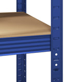 5-Layer Corner Shelf Blue Steel&Engineered Wood 4016945