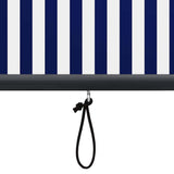 Outdoor Roller Blind 160x250 cm Blue and White 145973