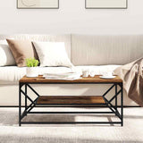 Coffee Table Old Wood 90 x 50 x 40 cm Engineered Wood and Steel 868235