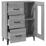 Sideboard Grey Sonoma 69.5x34x90 cm Engineered Wood 817367