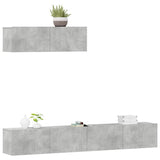 3 Piece TV Cabinet Set Concrete Grey Engineered Wood 3114481
