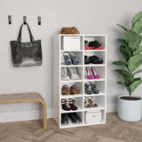 800396 Shoe Rack White 54x34x100,5 cm Engineered Wood