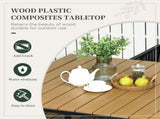 4 Seater Rattan Cube Garden Furniture Set, Rattan Dining Set with Cushions, Outdoor Dining Table and T3398P317831