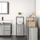 Bathroom Cabinet with Shelves Grey Sonoma 36x35x95 cm 861915
