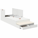 Storage Bed Frame White 236.5 x 90 x 31.5 cm Engineered wood 3335613