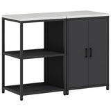 Kitchen Storage Set HATTEM 2 pcs Black Cold-rolled Steel 3392687