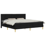 Bed Frame with Mattress Black 180 x 200 cm Fabric 3415255