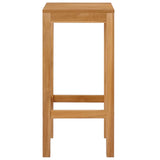 Bar Stool 4 pcs Natural Solid Teak Wood 42030010