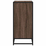 Sideboard Brown Oak 68x35x76 cm Engineered Wood and Metal 848973