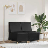 Modular Sofa Unit Armless 2 pcs Black 55 x 74 x 82 cm 3399774