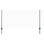 Fence with Posts Green 1 x 10 m Steel 3335999