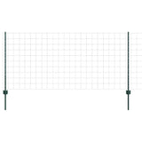 Fence with Posts Green 1 x 10 m Steel 3335999