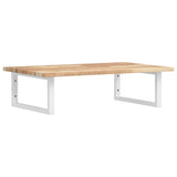 Basin Shelf Wall Mounted Steel and Solid Wood Acacia 3302784