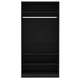 Wardrobe Black 100x50x200 cm Engineered Wood 800226