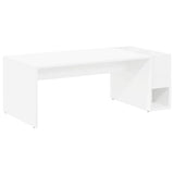Coffee Table White 101.5 x 50 x 37 cm Engineered Wood 891192