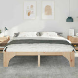 Bed Frame Brown 200 x 200 cm Solid Pine Wood 872974