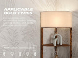 Corner Floor Light, with Shelves - Wood-Effect T3398P425160