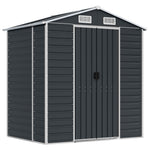 Garden Shed Anthracite 191x130x198 cm Galvanised Steel 3188253