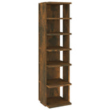 Shoe Rack Smoked Oak 27.5x27x102 cm Engineered Wood 815972