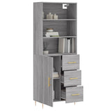 Highboard Grey Sonoma 69.5x34x180 cm Engineered Wood 3189435