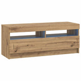 LED TV Cabinet Artisan Oak Engineered Wood 897874