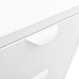 Sideboard White 75x35x70 cm Steel and Tempered Glass 336074