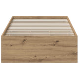 Bed Frame with Storage Artisan Oak 90 x 200 cm Engineered wood 3445765