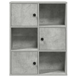 Bookcase Concrete Grey 60x24x76.5 cm Engineered Wood 860385