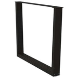 Dining Table Legs V-Shape 3 pcs Black 100x cm Steel 4012672