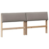 Upholstered Headboard Taupe 200 cm Solid Pine Wood 879102