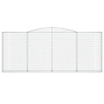 Arched Gabion Baskets 4 pcs 400x30x160/180 cm Galvanised Iron 3146907