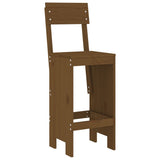 7 Piece Garden Bar Set Honey Brown Solid Wood Pine 3157814