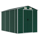 Garden Shed Green Galvanised steel Large Garden Shed 3188233