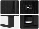 Sideboard Black Oak 69.5 x 34 x 90 cm Engineered Wood and Iron 881647