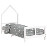 Kids Bed Frame White 80x200 cm Solid Wood Pine 834565