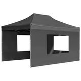 Professional Folding Party Tent with Walls Aluminium 4.5x3 m Anthracite 45498