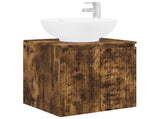 Wall-Mounted Sink Vanity Smoked Oak 49.5 x 44.5 x 65 cm 890447