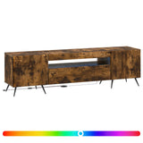 LED TV Cabinet Smoked Oak Engineered Wood 897570