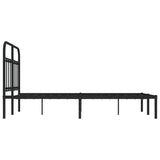 Bed Frame Black Powder-Coated Steel 120x200 cm Bed Frame 352576