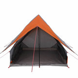 Family Tent with Roof Grey and Orange 220 x 220 x 184 cm 4100675