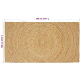 Area Rugs Rectangular Brown 100 x 200 cm Jute 42010518