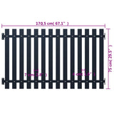 Fence Panel Anthracite 178x75 cm Powder-coated Steel 146475