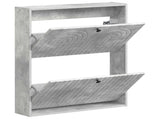 Wall-Mounted Shoe Cabinet ALKMAAR 71 x 17 x 86 cm Concrete Grey 896198